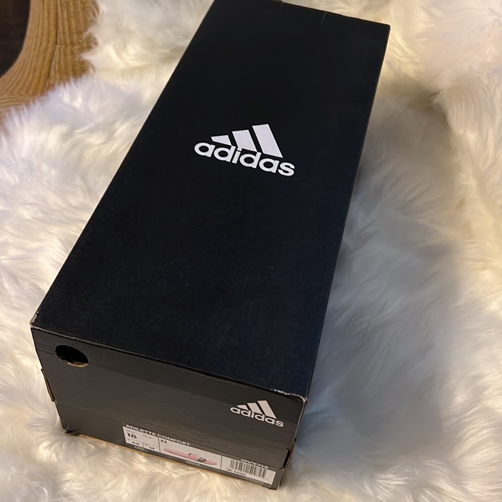 NEW in box Adidas Slides Comfort Pink Men Size 18 US - Picture 7 of 7